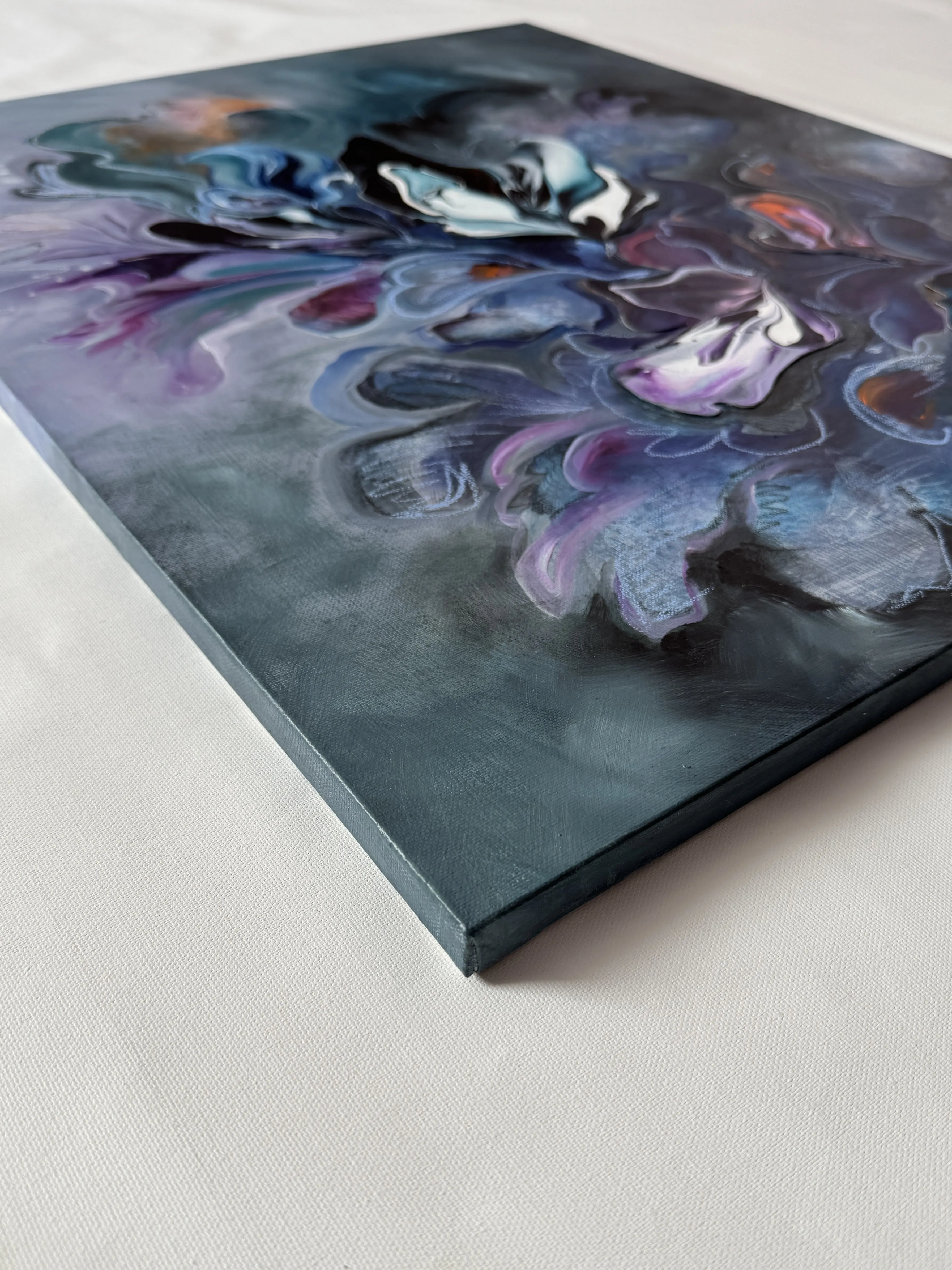 Image of Unseen Bloom IV by Yuliia Poraiko (Palij), size: 60x80 cm, made of Oil, acrylic on canvas, ARTWORKS medium, from Rochester, part of the Unseen Blooms series, priced at $880 Photo 2 of 4.