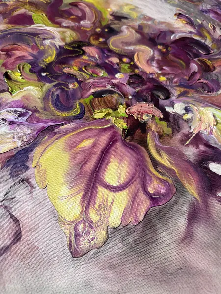 Image of Unseen Bloom V by Yuliia Poraiko (Palij), size: 60x80 cm, made of Oil, acrylic on canvas, ARTWORKS medium, from Rochester, part of the Unseen Blooms series, priced at $880 Photo 3 of 5.