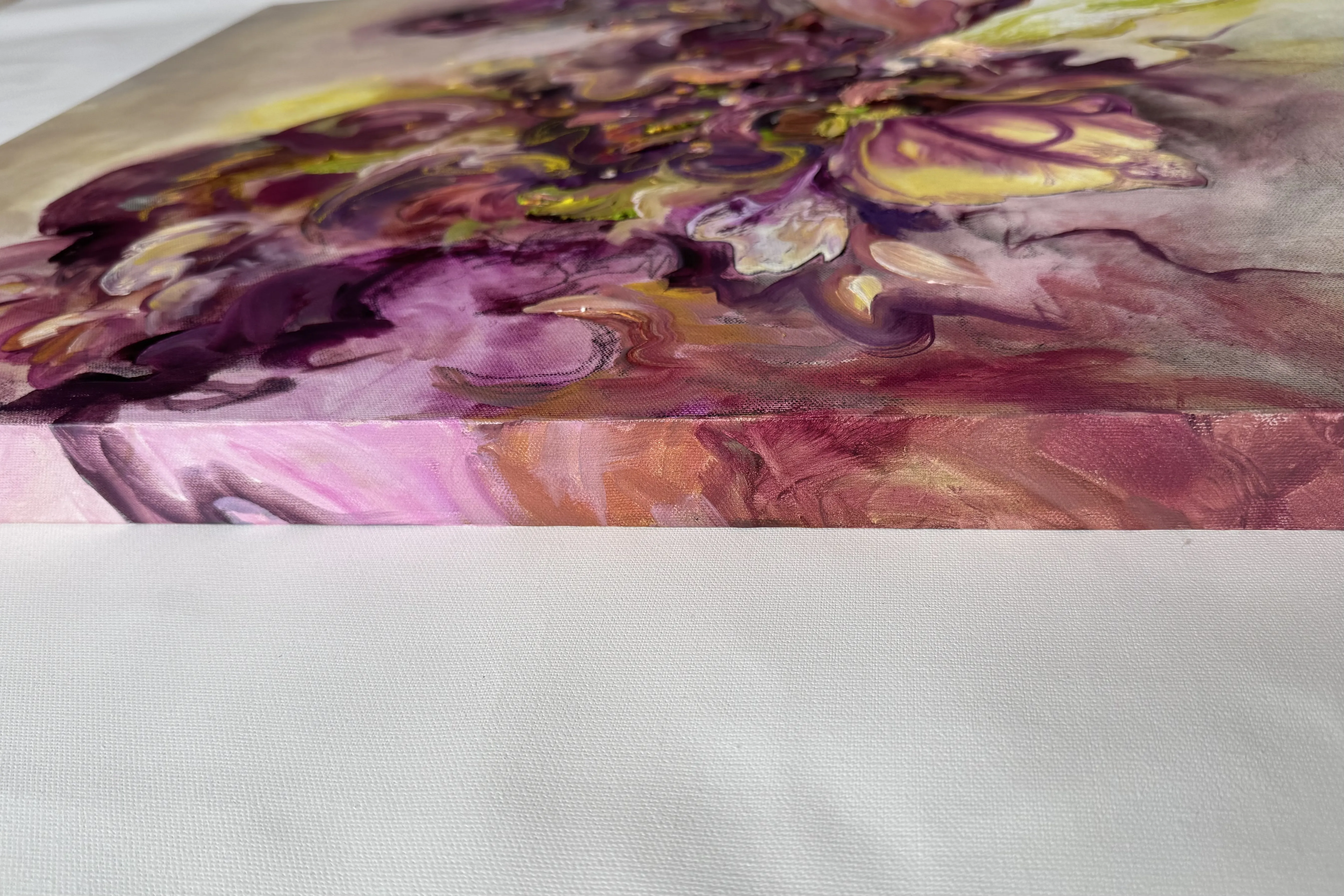 Image of Unseen Bloom V by Yuliia Poraiko (Palij), size: 60x80 cm, made of Oil, acrylic on canvas, ARTWORKS medium, from Rochester, part of the Unseen Blooms series, priced at $880 Photo 4 of 5.