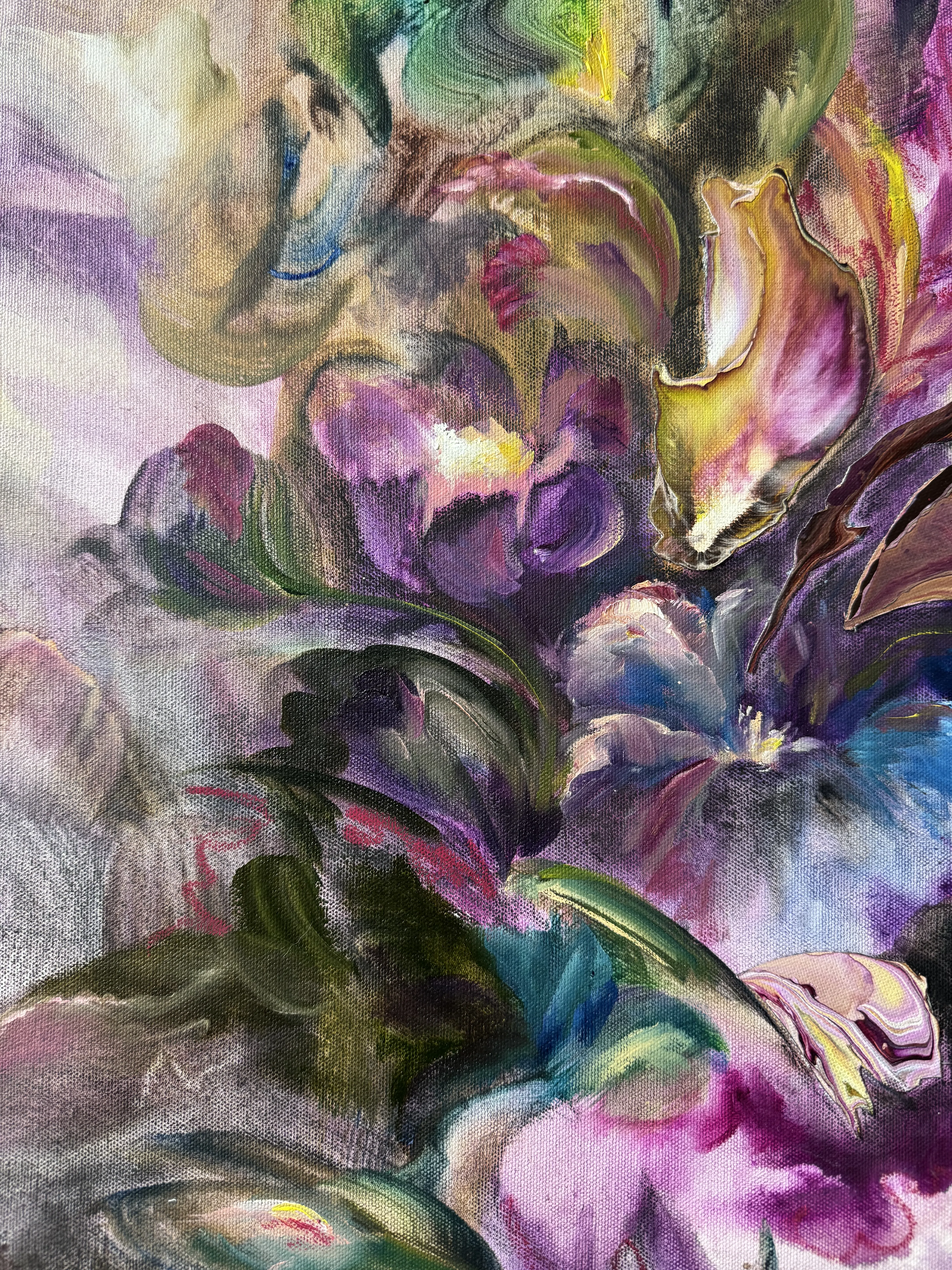 Image of Unseen Bloom III by Yuliia Poraiko (Palij), size: 60x80 cm, made of Oil, acrylic on canvas, ARTWORKS medium, from Rochester, part of the Unseen Blooms series, priced at $880 Photo 2 of 5.
