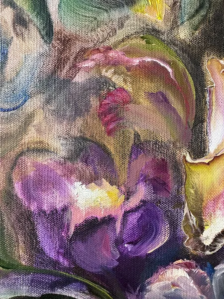 Image of Unseen Bloom III by Yuliia Poraiko (Palij), size: 60x80 cm, made of Oil, acrylic on canvas, ARTWORKS medium, from Rochester, part of the Unseen Blooms series, priced at $880 Photo 4 of 5.
