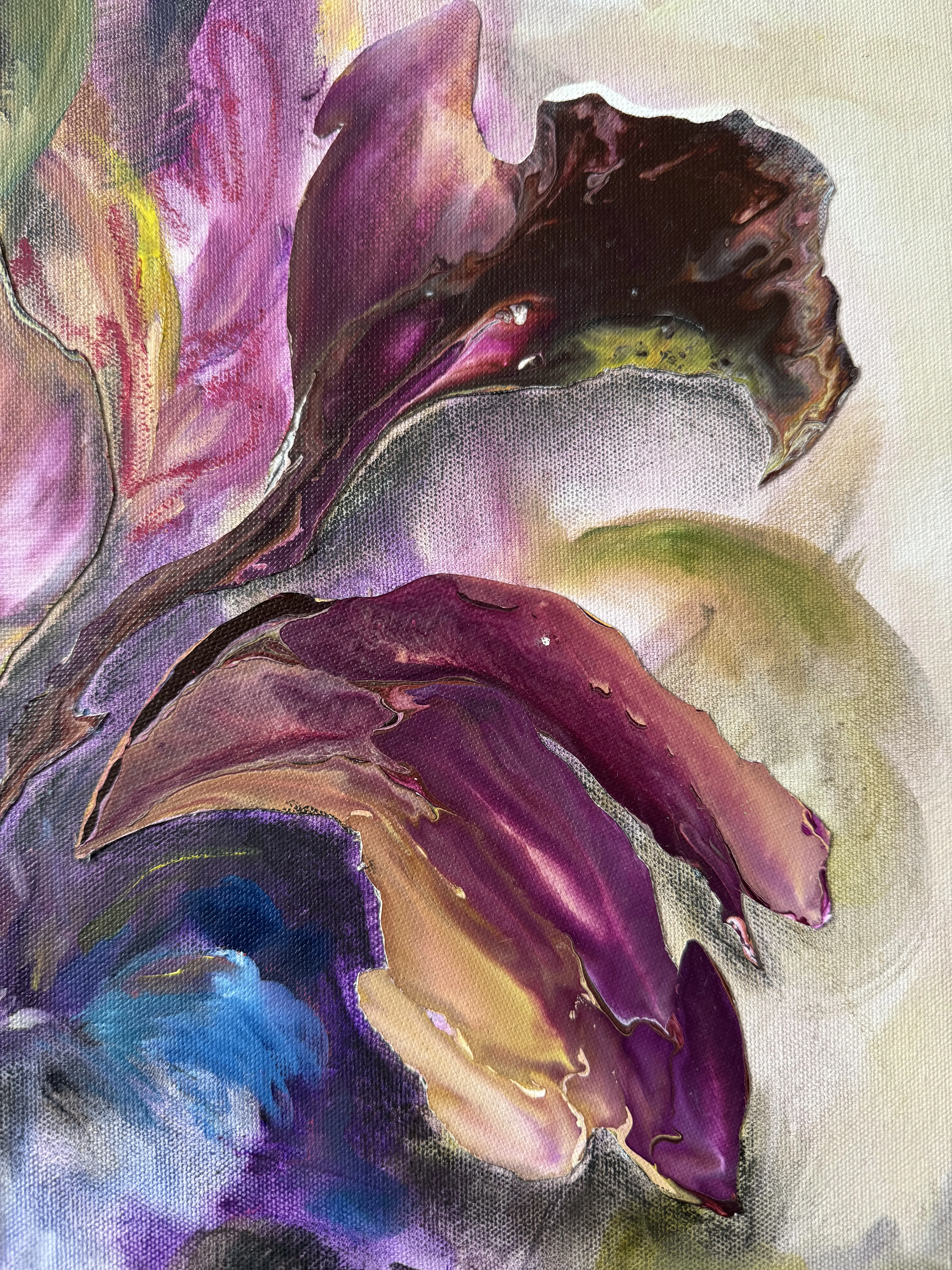 Image of Unseen Bloom III by Yuliia Poraiko (Palij), size: 60x80 cm, made of Oil, acrylic on canvas, ARTWORKS medium, from Rochester, part of the Unseen Blooms series, priced at $880 Photo 5 of 5.