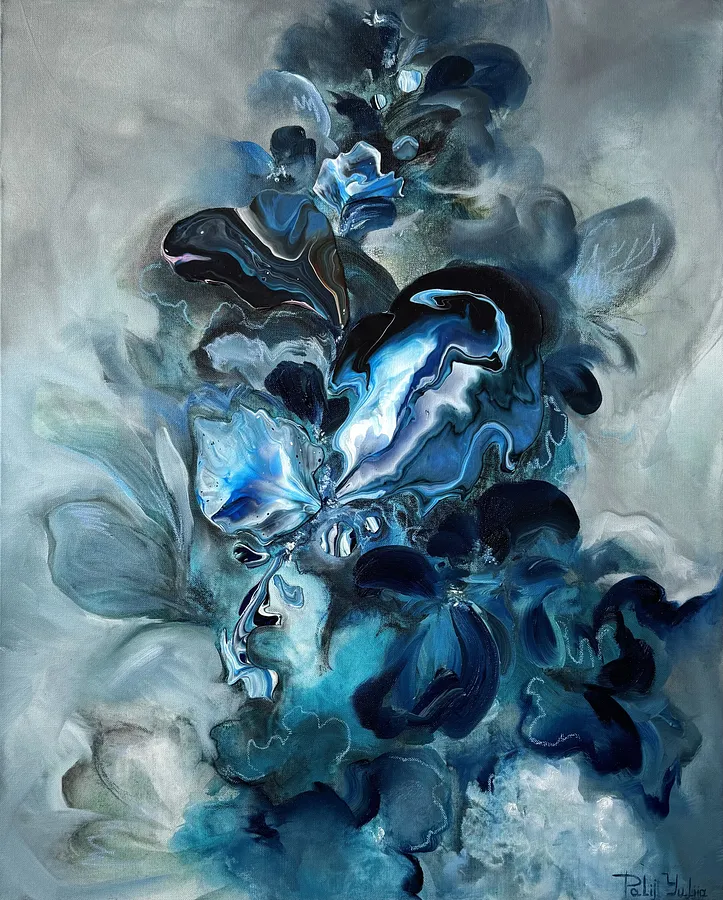 Image of Unseen Bloom I by Yuliia Poraiko (Palij), size: 60x80 cm, made of Oil, acrylic on canvas, ARTWORKS medium, from Rochester, part of the Unseen Blooms series, priced at $880
