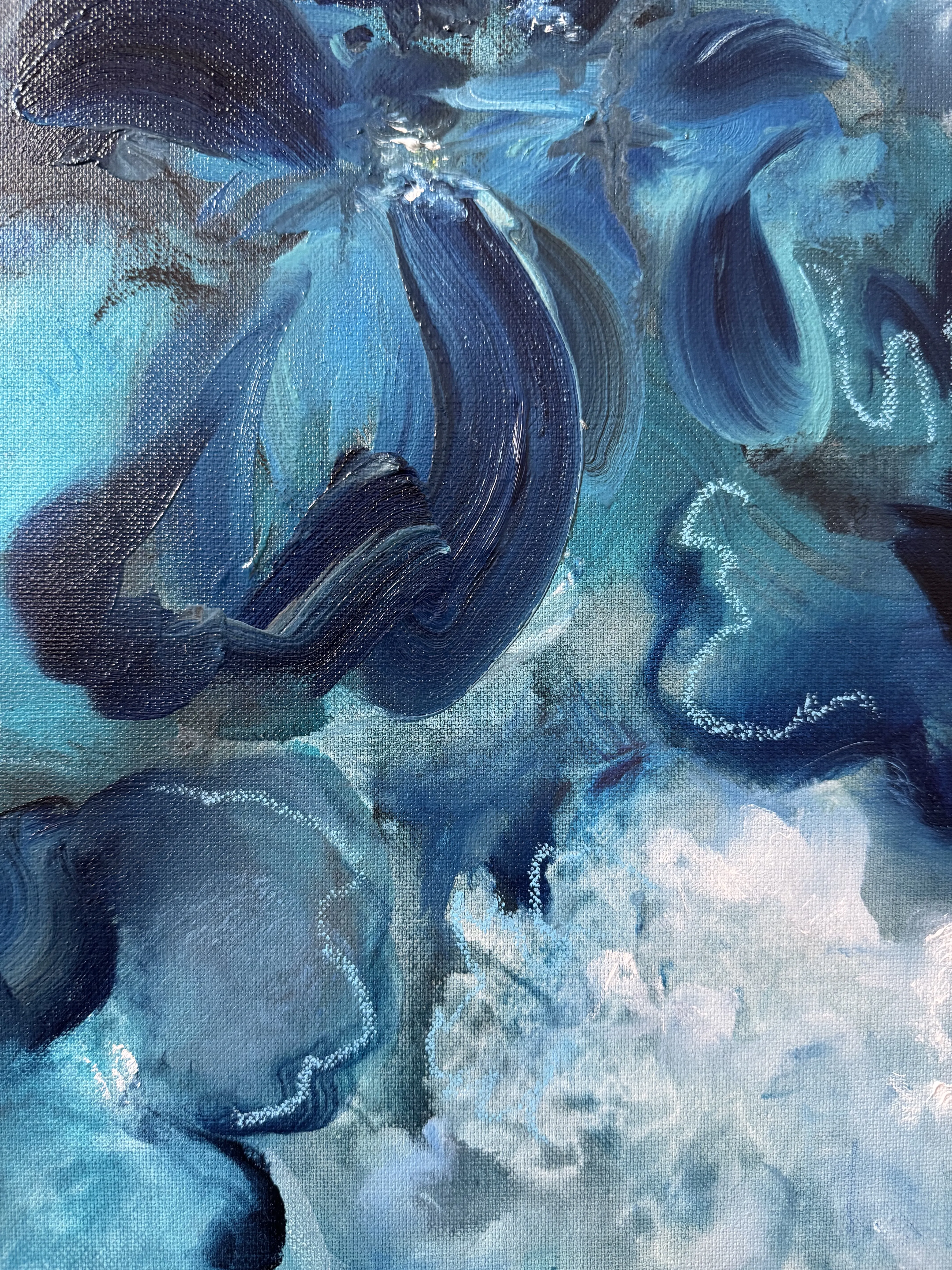 Image of Unseen Bloom I by Yuliia Poraiko (Palij), size: 60x80 cm, made of Oil, acrylic on canvas, ARTWORKS medium, from Rochester, part of the Unseen Blooms series, priced at $880 Photo 2 of 5.