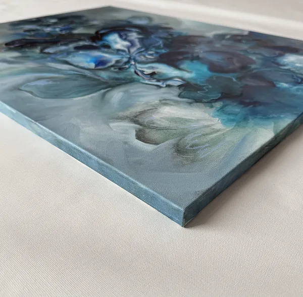 Image of Unseen Bloom I by Yuliia Poraiko (Palij), size: 60x80 cm, made of Oil, acrylic on canvas, ARTWORKS medium, from Rochester, part of the Unseen Blooms series, priced at $880 Photo 5 of 5.