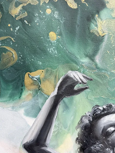 Image of Let go by Yuliia Poraiko (Palij), size: 40 x 50 cm, made of Oil, acrylic on canvas, ARTWORKS medium, from Rochester, part of the Dedicated to women series, priced at $480 Photo 5 of 5.