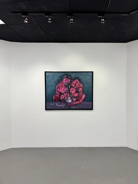 Image of Connection lost by Yuliia Poraiko (Palij), size: 120 x 95 cm, made of Oil, acrylic on canvas, ARTWORKS medium, from Rochester, USA, part of the Genetic Memory series, priced at $1900 Photo 3 of 4.