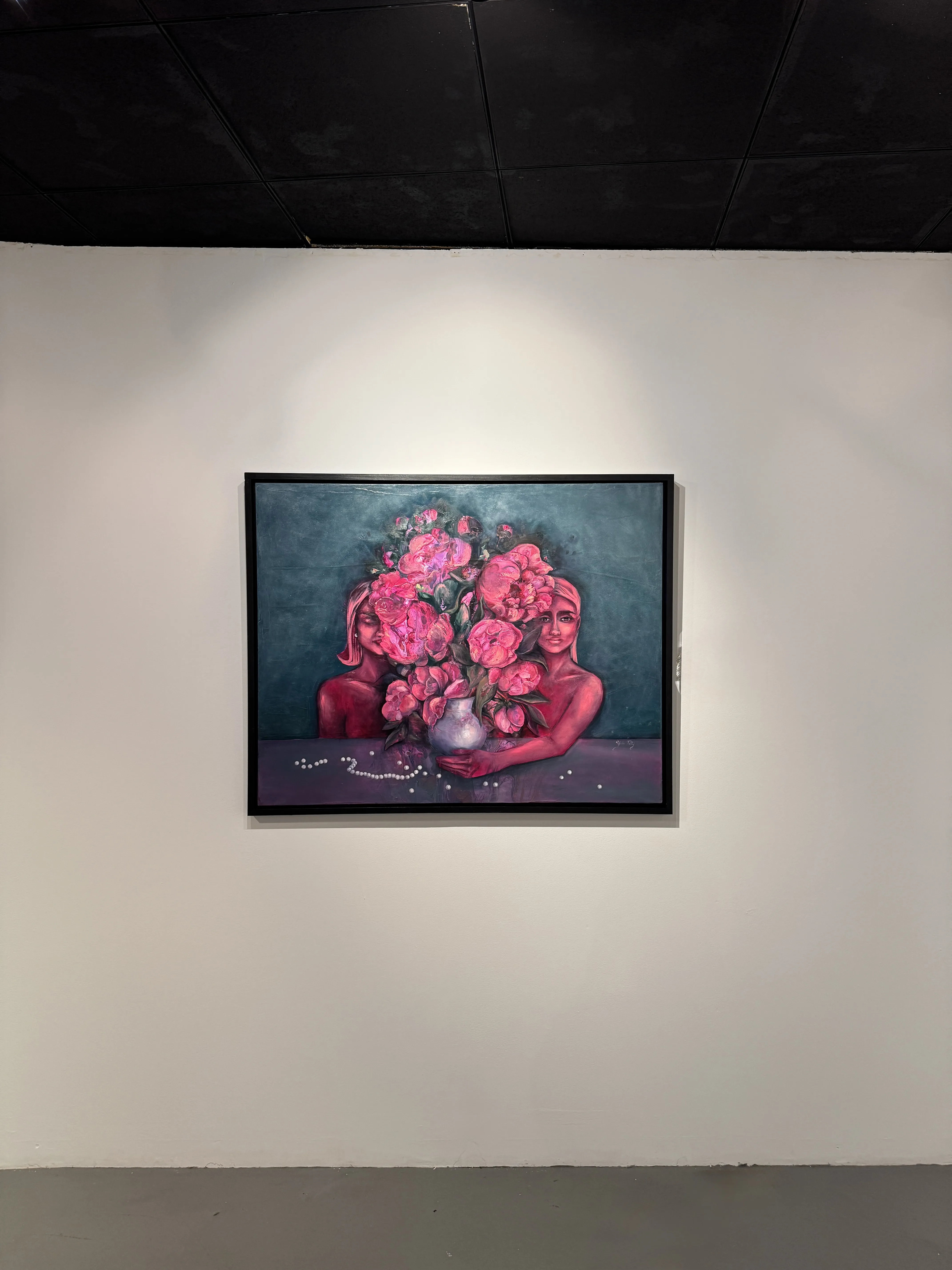 Image of Connection lost by Yuliia Poraiko (Palij), size: 120 x 95 cm, made of Oil, acrylic on canvas, ARTWORKS medium, from Rochester, USA, part of the Genetic Memory series, priced at $1900 Photo 4 of 4.