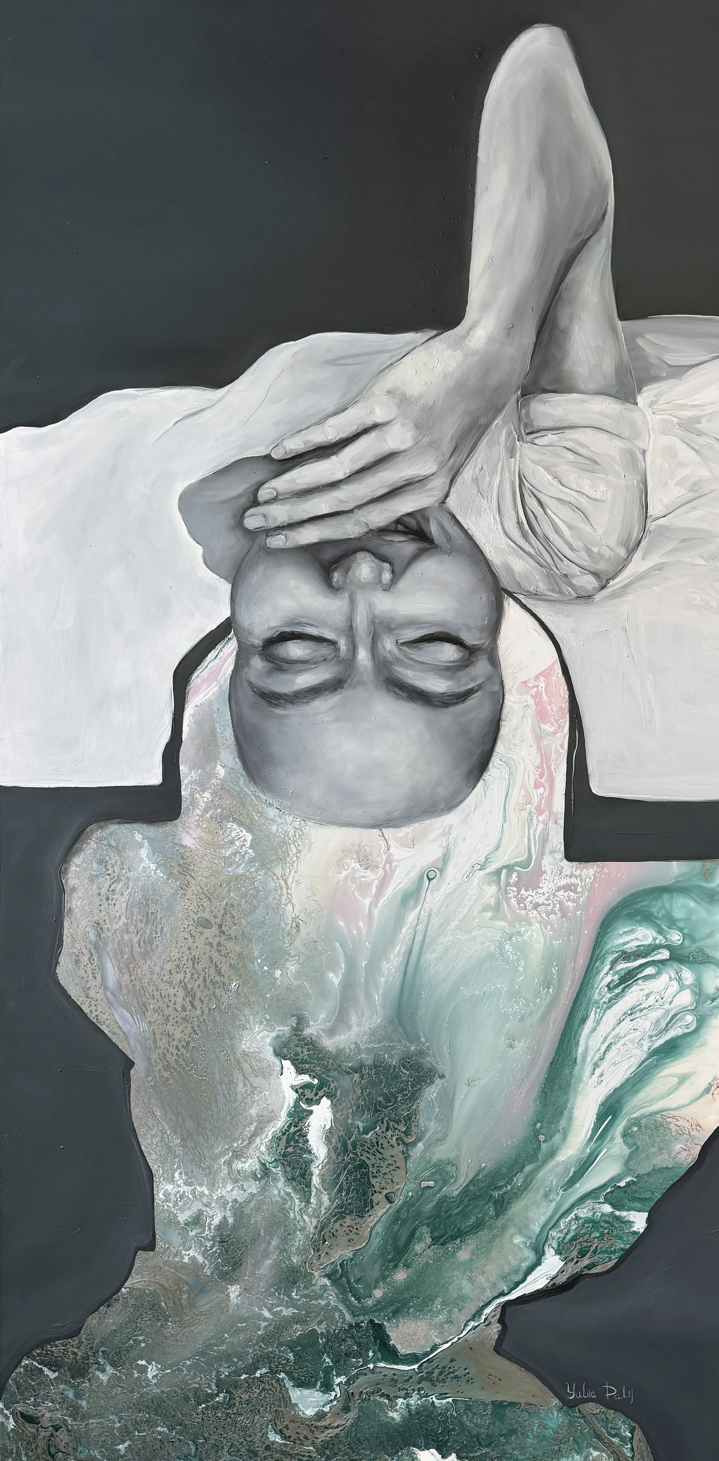 Image of Serenity when you belong to yourself by Yuliia Poraiko (Palij), size: 60 х 125 см, made of Oil, acrylic on plastic panel, ARTWORKS medium, from Rochester, USA, part of the Dedicated to women series, priced at $980 Photo 2 of 6.