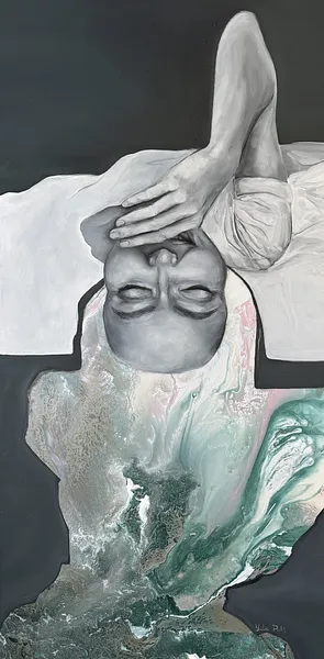 Image of Serenity when you belong to yourself by Yuliia Poraiko (Palij), size: 60 х 125 см, made of Oil, acrylic on plastic panel, ARTWORKS medium, from Rochester, USA, part of the Dedicated to women series, priced at $980 Photo 2 of 6.