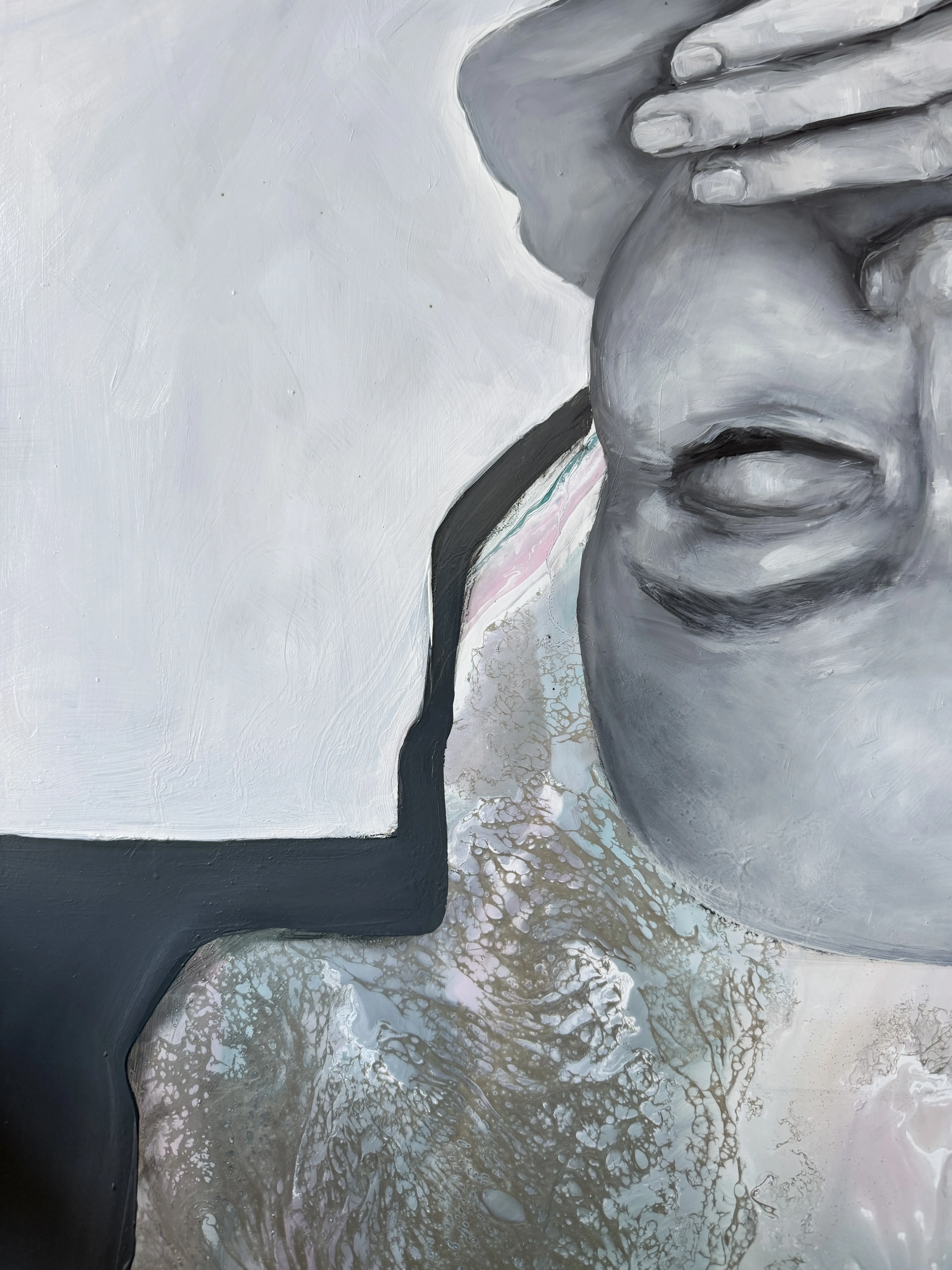 Image of Serenity when you belong to yourself by Yuliia Poraiko (Palij), size: 60 х 125 см, made of Oil, acrylic on plastic panel, ARTWORKS medium, from Rochester, USA, part of the Dedicated to women series, priced at $980 Photo 4 of 6.