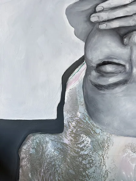 Image of Serenity when you belong to yourself by Yuliia Poraiko (Palij), size: 60 х 125 см, made of Oil, acrylic on plastic panel, ARTWORKS medium, from Rochester, USA, part of the Dedicated to women series, priced at $980 Photo 4 of 6.