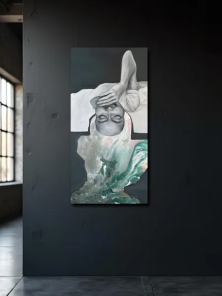 Image of Serenity when you belong to yourself by Yuliia Poraiko (Palij), size: 60 х 125 см, made of Oil, acrylic on plastic panel, ARTWORKS medium, from Rochester, USA, part of the Dedicated to women series, priced at $980 Photo 6 of 6.