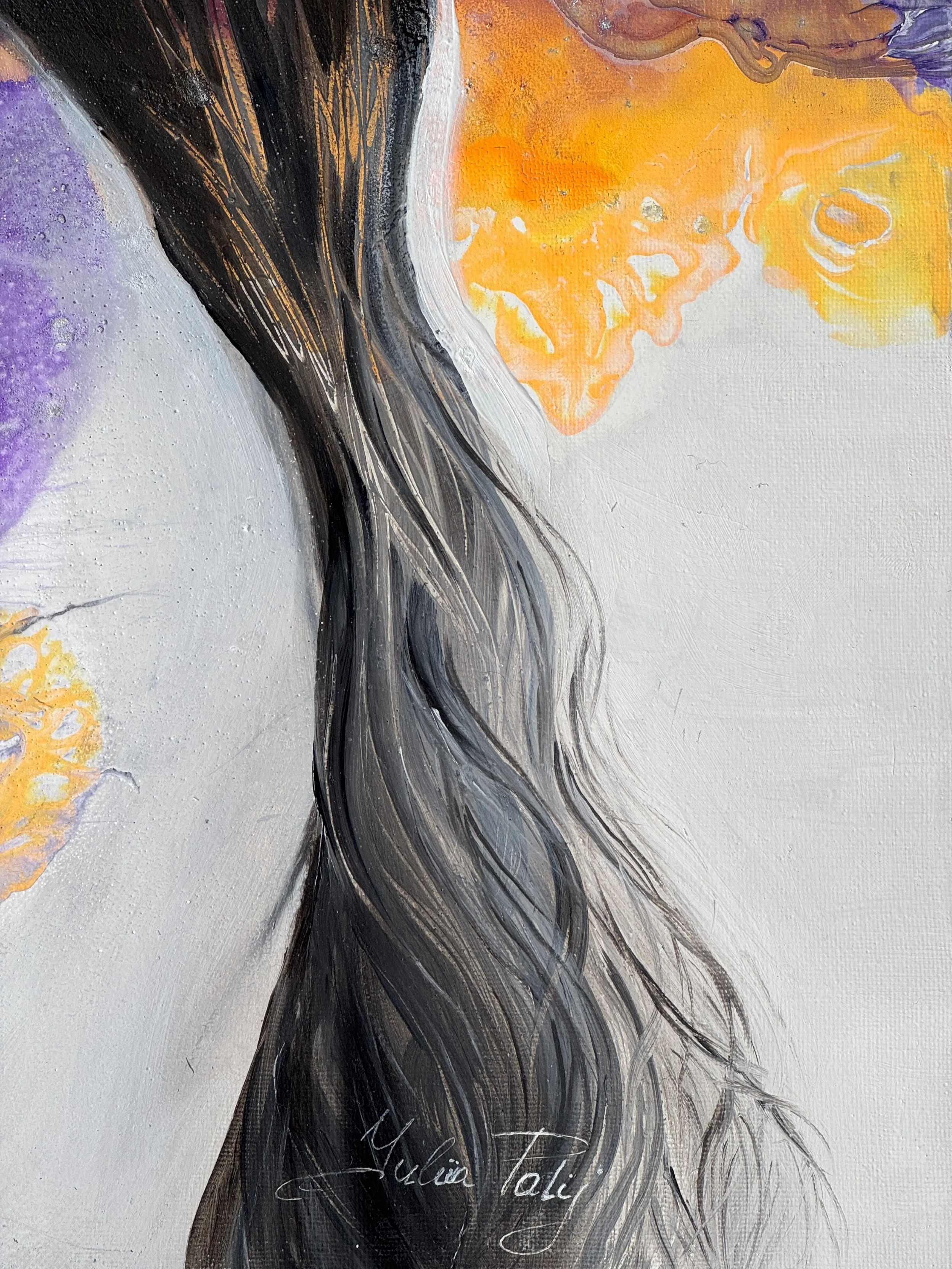 Image of Who are you? by Yuliia Poraiko (Palij), size: 40 x 50 cm, made of Oil, acrylic on canvas, ARTWORKS medium, from Rochester, USA, part of the Dedicated to women series, priced at $480 Photo 4 of 5.