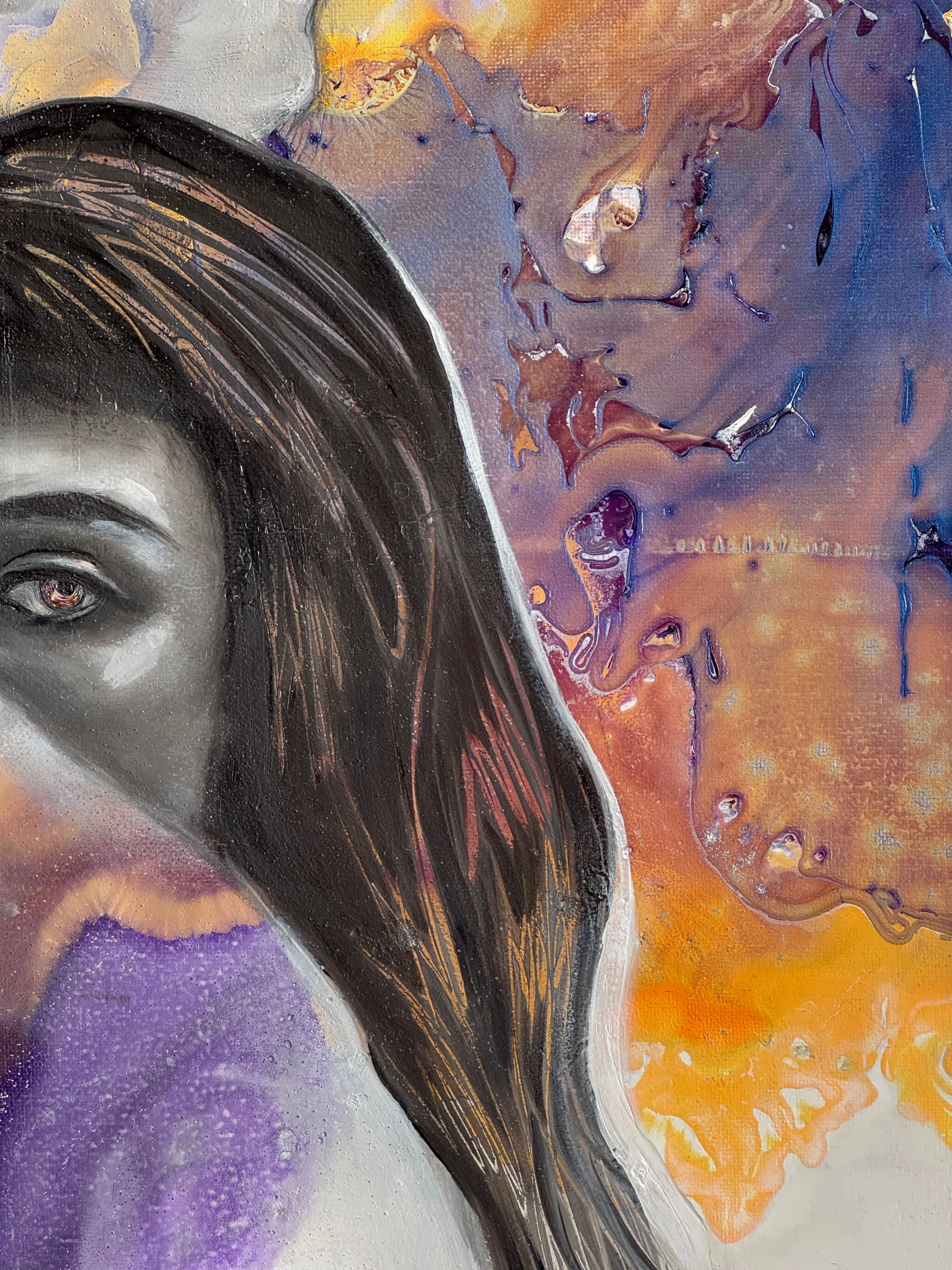 Image of Who are you? by Yuliia Poraiko (Palij), size: 40 x 50 cm, made of Oil, acrylic on canvas, ARTWORKS medium, from Rochester, USA, part of the Dedicated to women series, priced at $480 Photo 5 of 5.